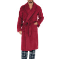 mens shawl collar fleece bathrobe custom luxury bathrobe